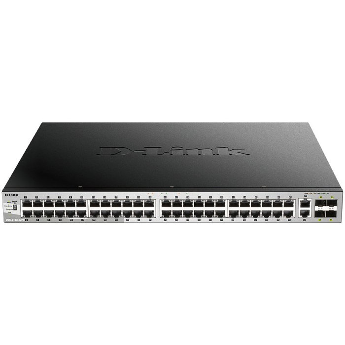 D-Link DGS-3130-54PS/E Switch Gestionado L3 con 48 puertos PoE+ y 6 puertos 10G